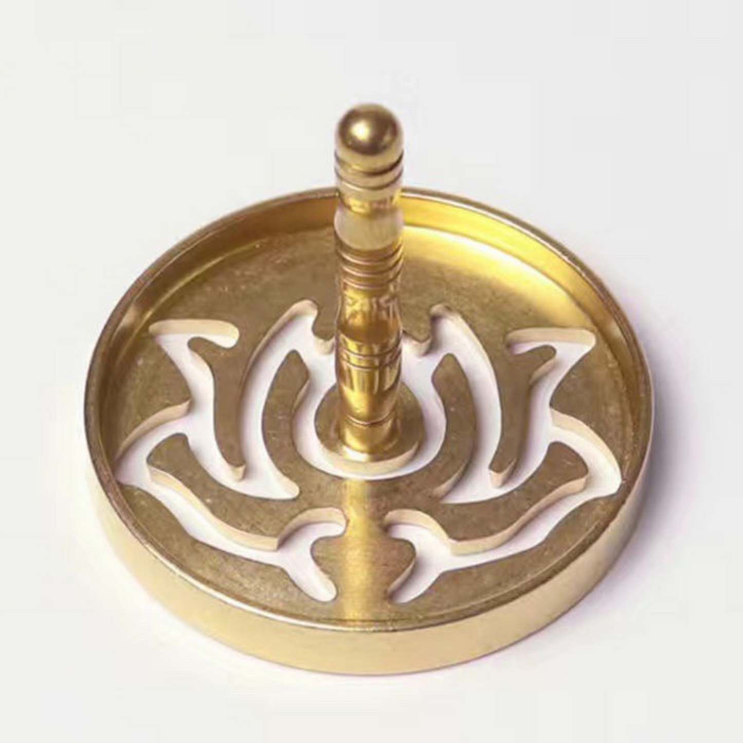 Sello de Cobre Para Dar Forma al Incienso - Flor de Loto 6cm Diametro
