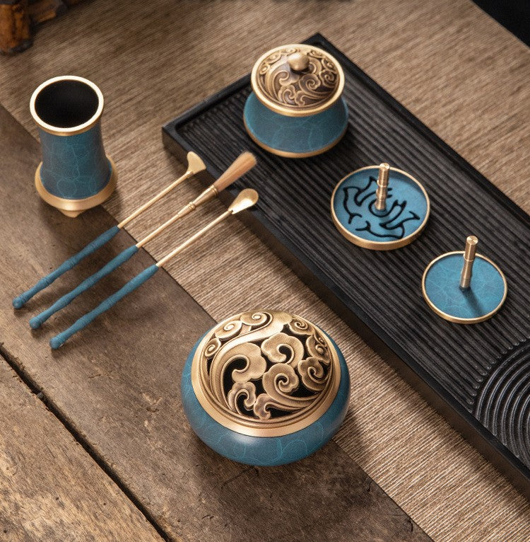 Luxury Complete Emperor Blue Copper Kit Includes White Ash (60g) and Incense (60g)