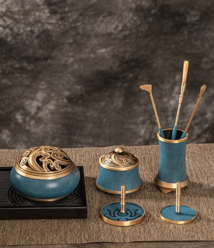 Luxury Complete Emperor Blue Copper Kit Includes White Ash (60g) and Incense (60g)