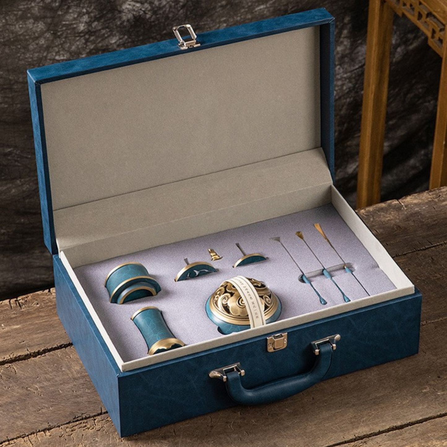 Luxury Complete Emperor Blue Copper Kit Includes White Ash (60g) and Incense (60g)