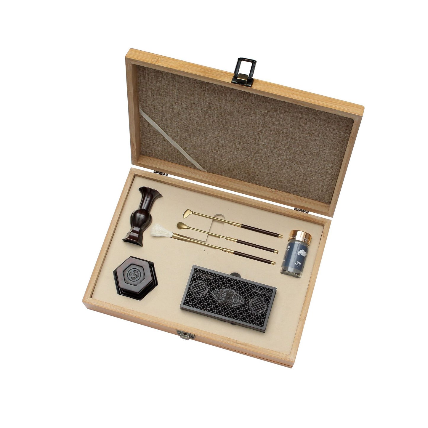 Luxury Kit Black Copper Rectangular Double Tool Includes White Ash (60g) and Incense (60g)